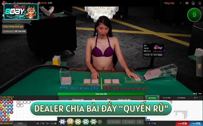 Đến với AE SEXY tại 8DAY bạn sẽ được chiêm ngưỡng những Dealer nữ xinh đẹp