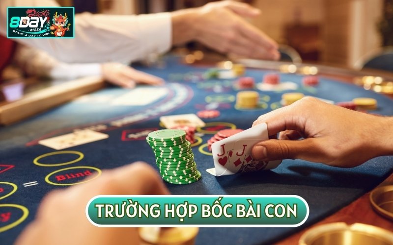 Đối với trường hợp bốc bài con của LONG BẢO TRONG BACCARAT