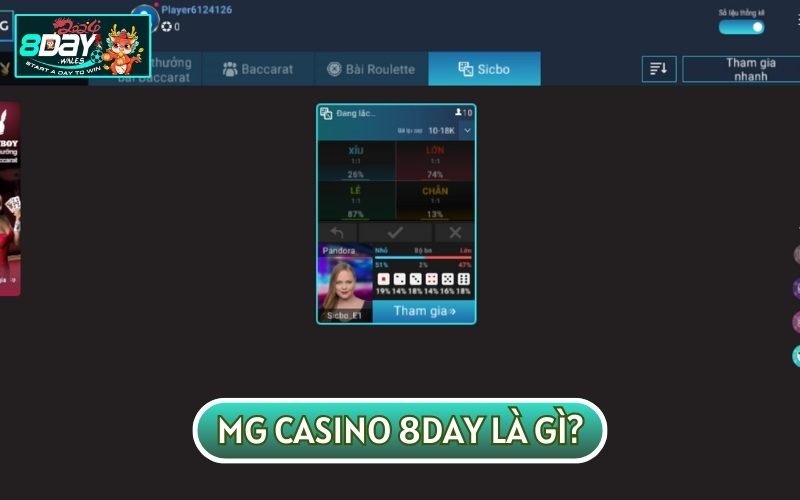 MG CASINO là sảnh cược trực tuyến thu hút đông đảo bet thủ tham gia tại 8DAY