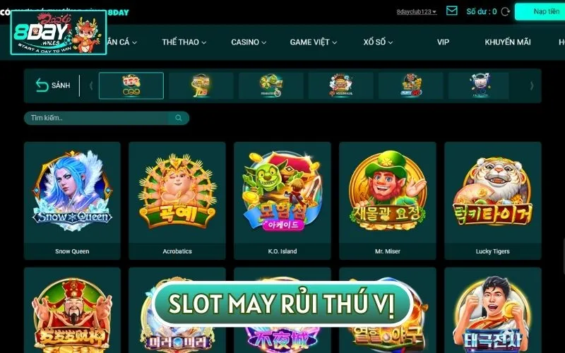 Nhắc đến thể loại cá cược may rủi chắc chắn bạn không thể bỏ qua dảnh Slot game