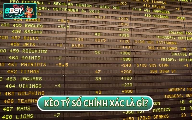 Kèo cược tỷ số chính xác hay còn được gọi là Correct Score hoặc kèo tỷ số