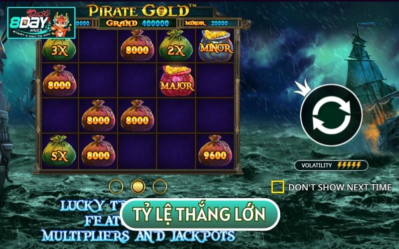 SLOT GAME PIRATE GOLD được đánh giá cao về mức tỷ lệ trả thưởng