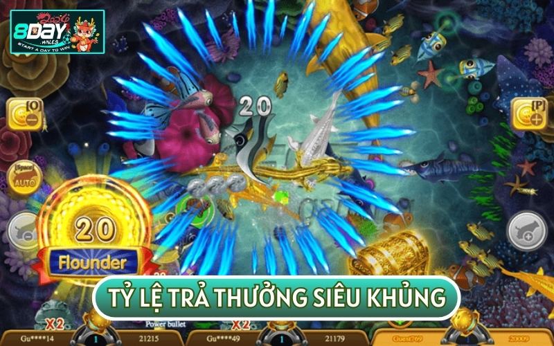 Tỷ lệ trả thưởng trong GAME BẮN CÁ 4 NGƯỜI luôn được nhiều người đánh giá cao