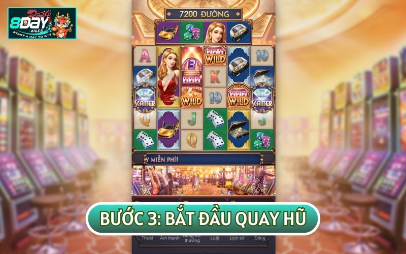 Sau khi tìm kiếm SLOT GAME DREAMS OF MACAU hãy chọn mục quay